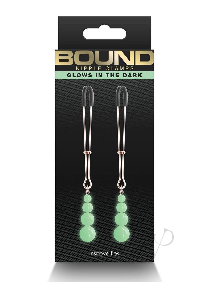 Bound Nipple Clamps G2 Iron - Glow In The Dark/Metal/Rose Gold