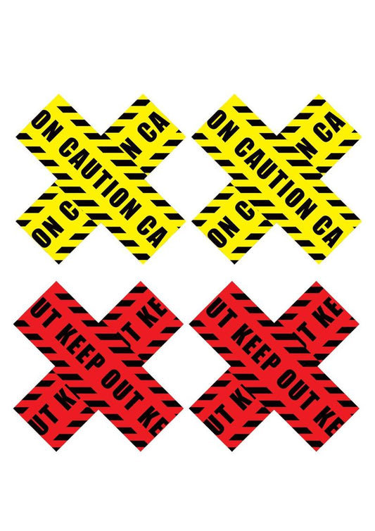 Caution Pasties - Black/Red/Yellow