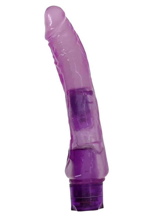 Crystal Caribbean Number 1 Jelly Vibrator - Purple - 8.5in
