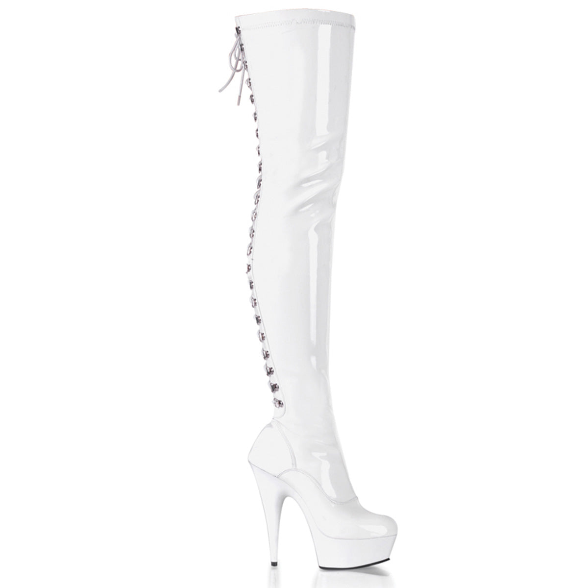 6" Lace Up Thigh High Boots