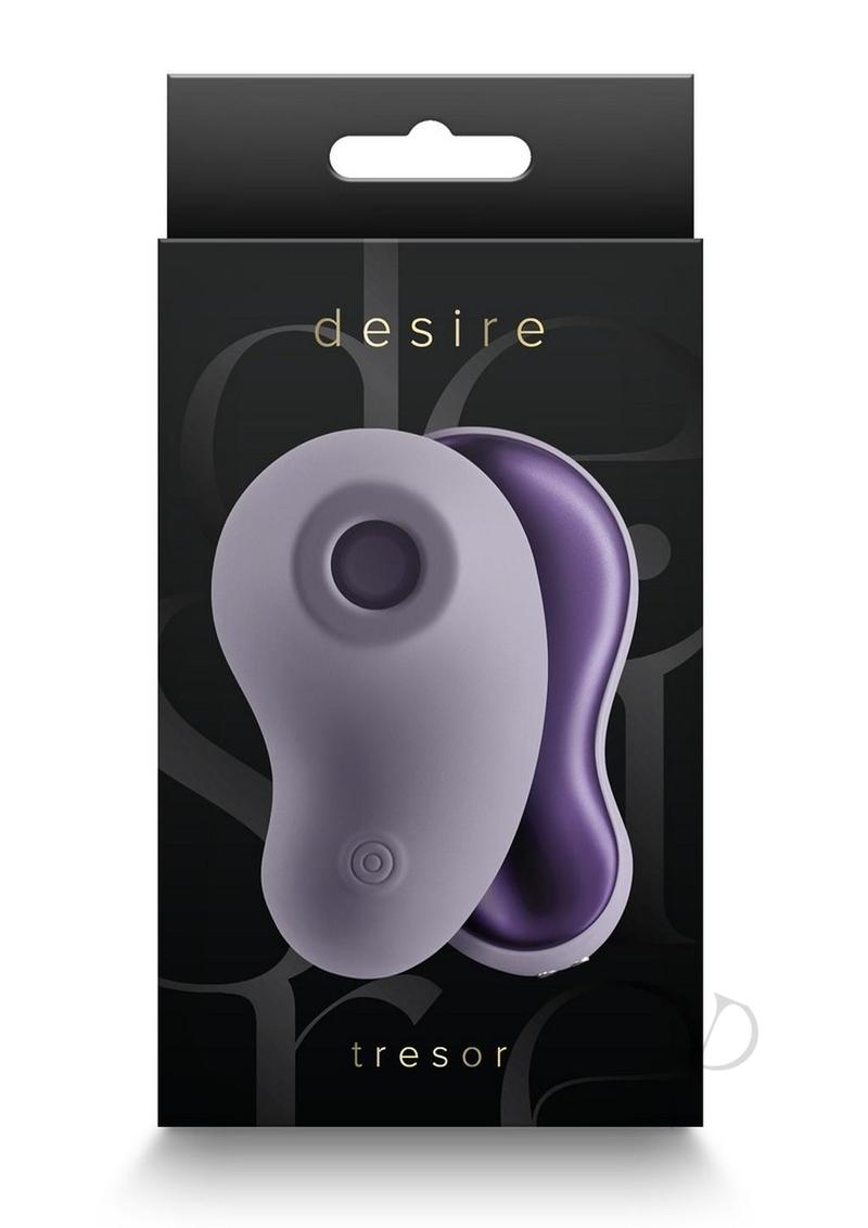Desire Tresor Rechargeable Silicone Clitoral Stimulator - Gray/Grey