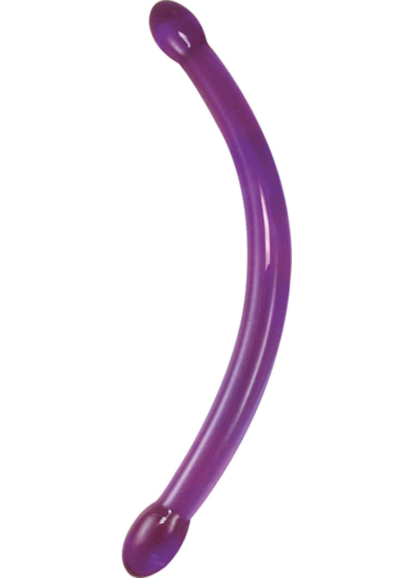 Double Trouble Slender Bender Dildo - Purple - 17in