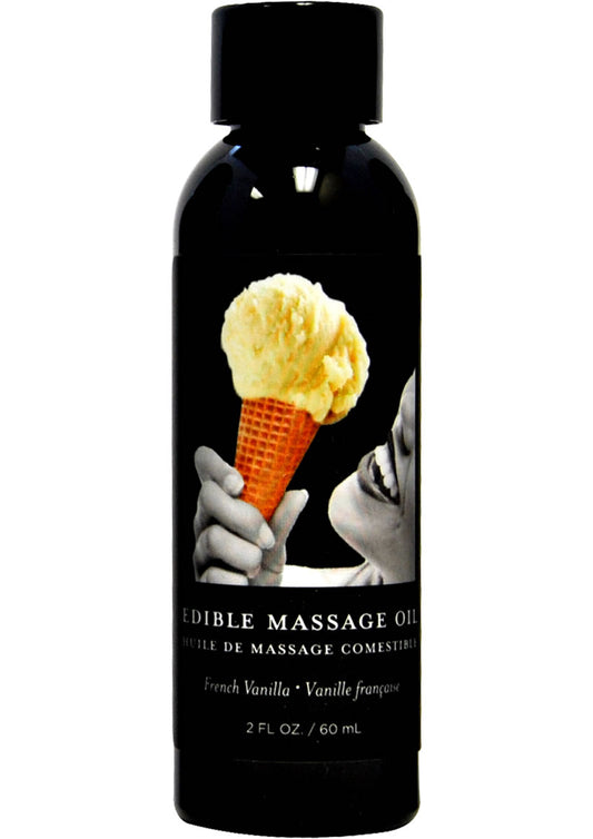 Earthly Body Hemp Seed Edible Massage Oil French Vanilla - 2oz