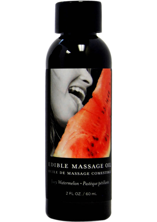 Earthly Body Hemp Seed Edible Massage Oil Juicy Watermelon - 2oz
