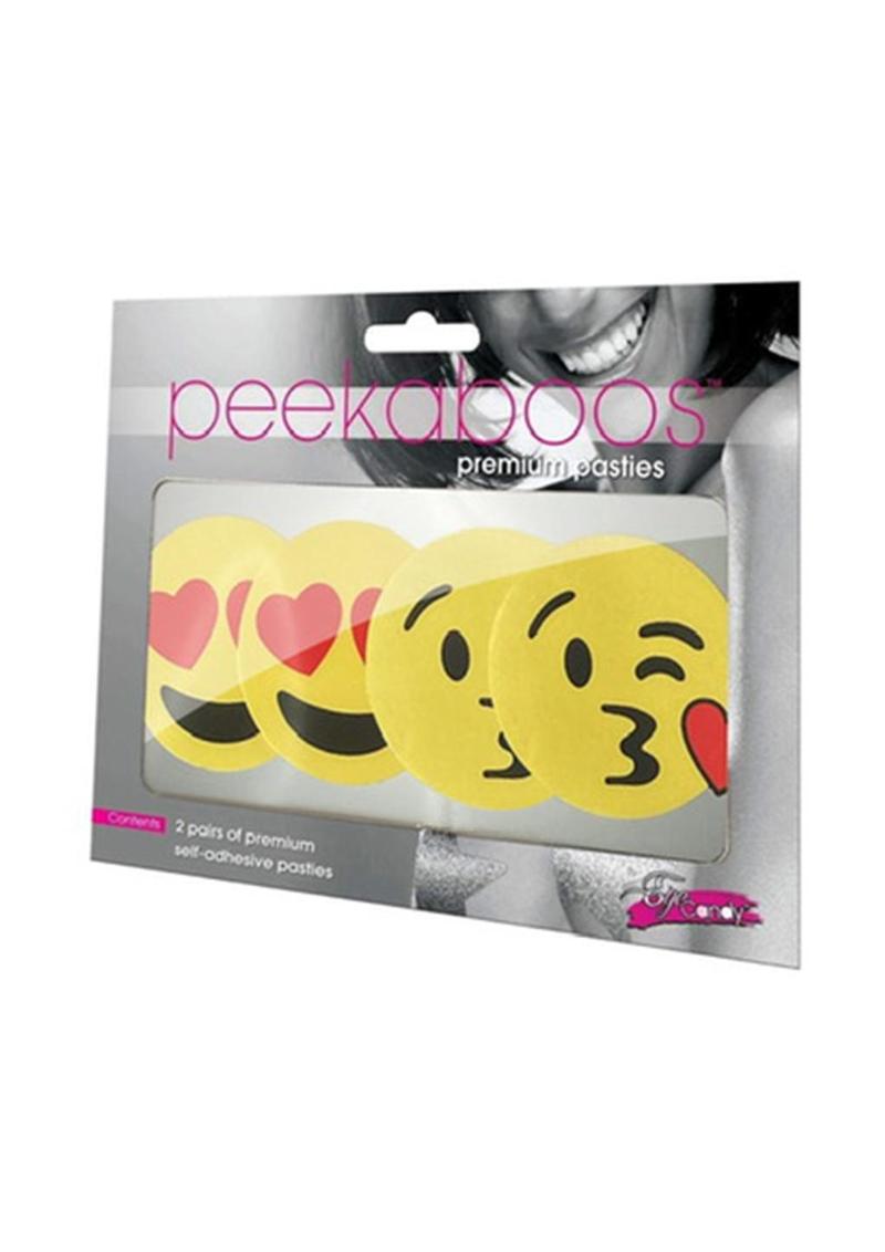 Emoji Hearts Pasties - Black/Red/Yellow
