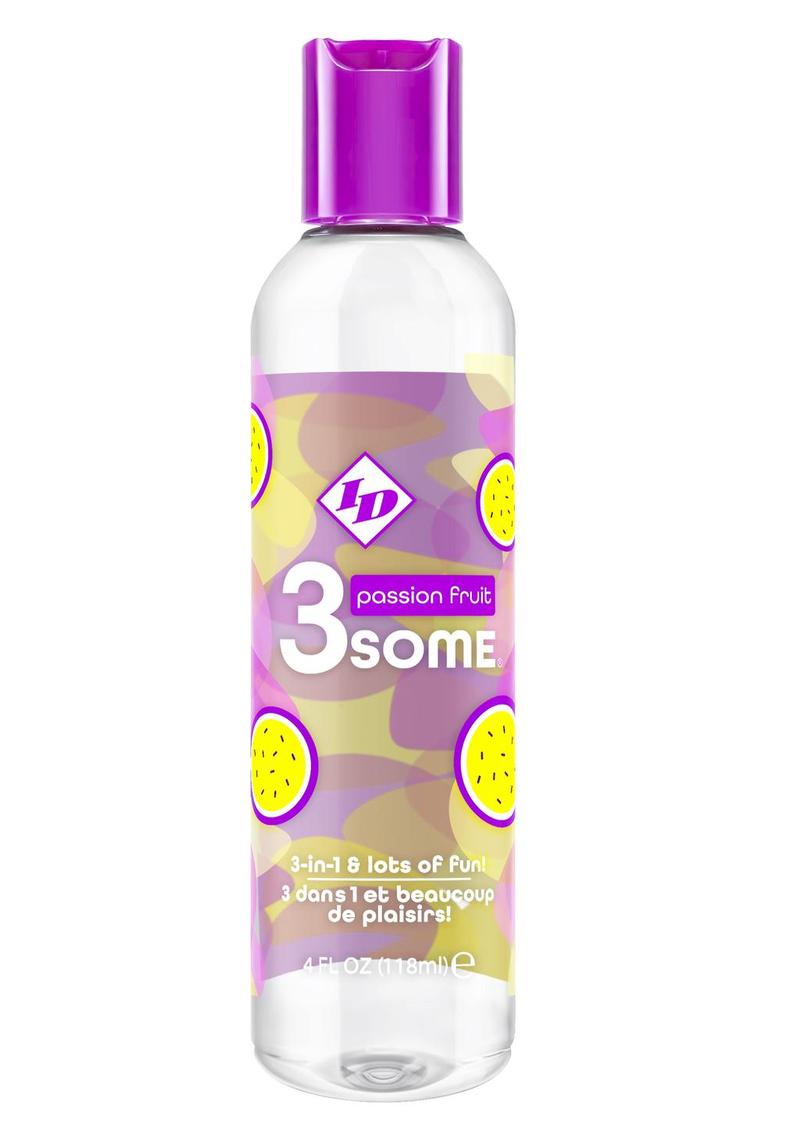 Id 3 Some 3-In-1 Multi Use Flavored Lubricant Passion Fruit - 4oz