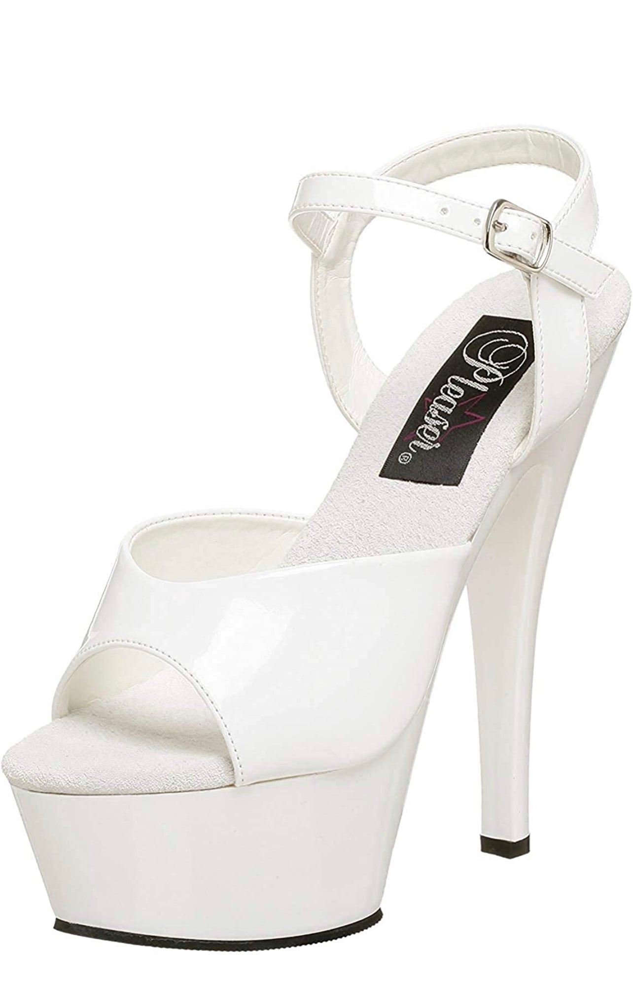 6 inch Stiletto Heel Ankle Strap Platform Sandal