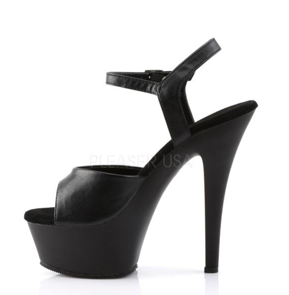 6" Heel 1 3/4Platform Ankle Strap Sandal KISS209 - PlaythingsMiami