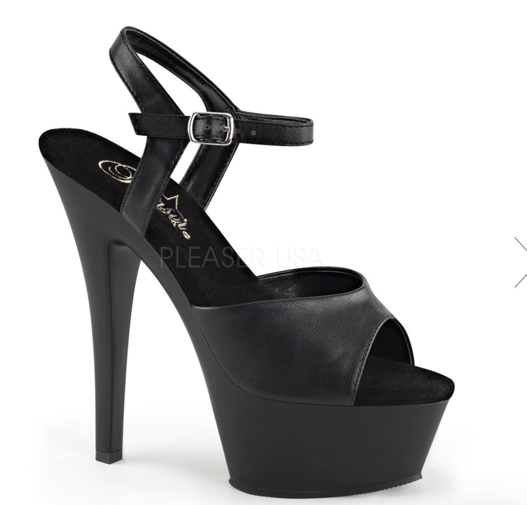 6" Heel 1 3/4Platform Ankle Strap Sandal KISS209 - PlaythingsMiami