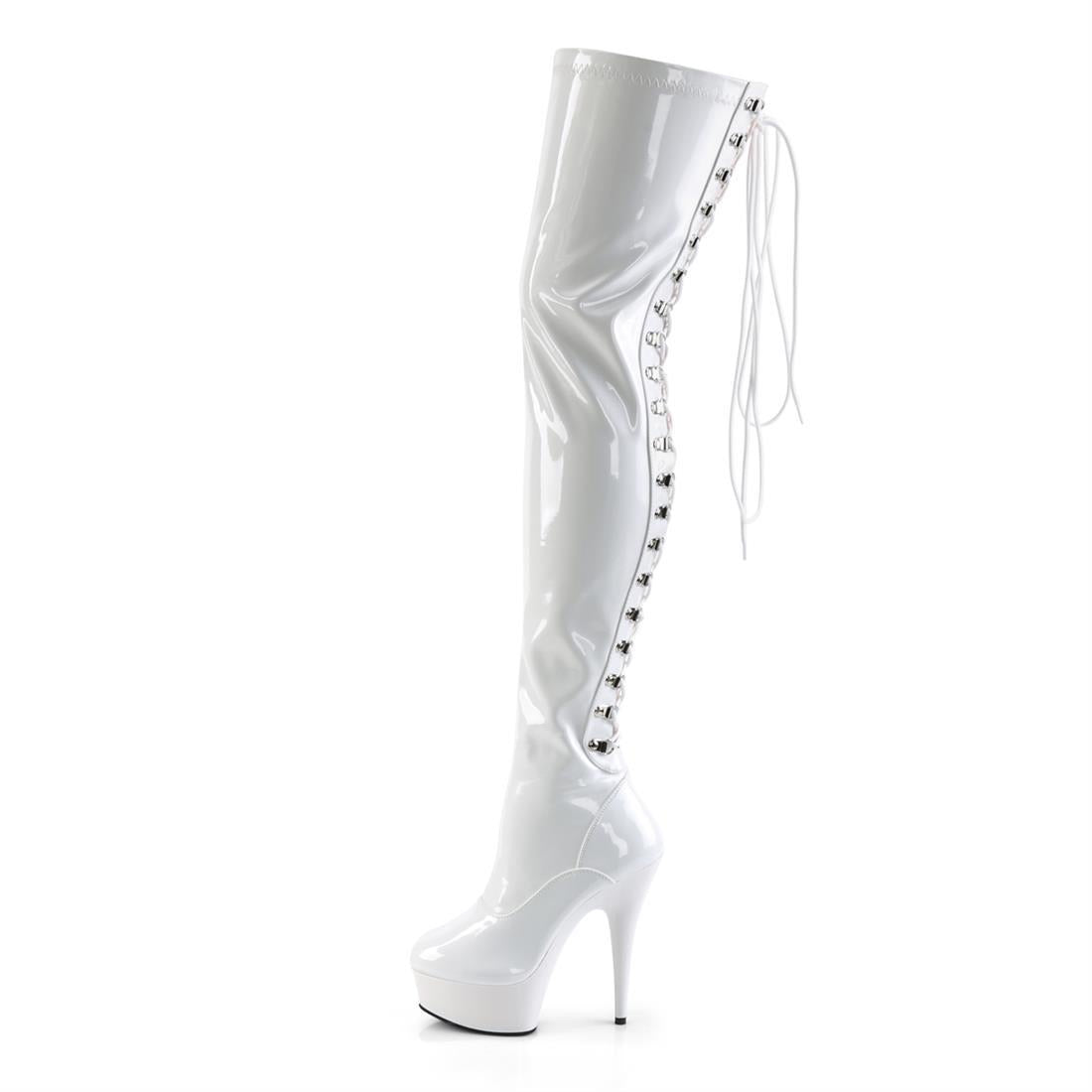 Lace Up Thigh High Boots 6 inches DEL3063
