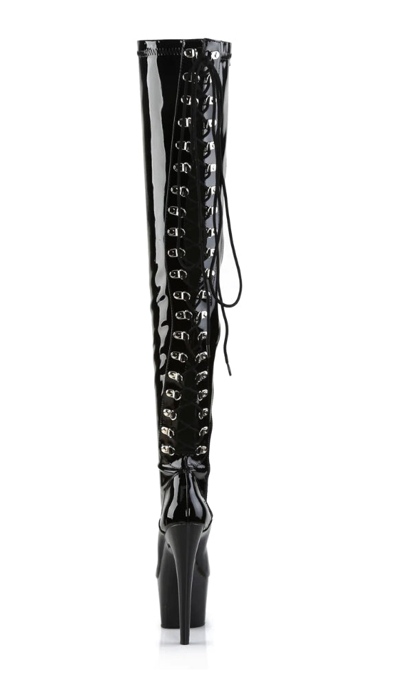 Lace up Thigh High Boots 7 inches