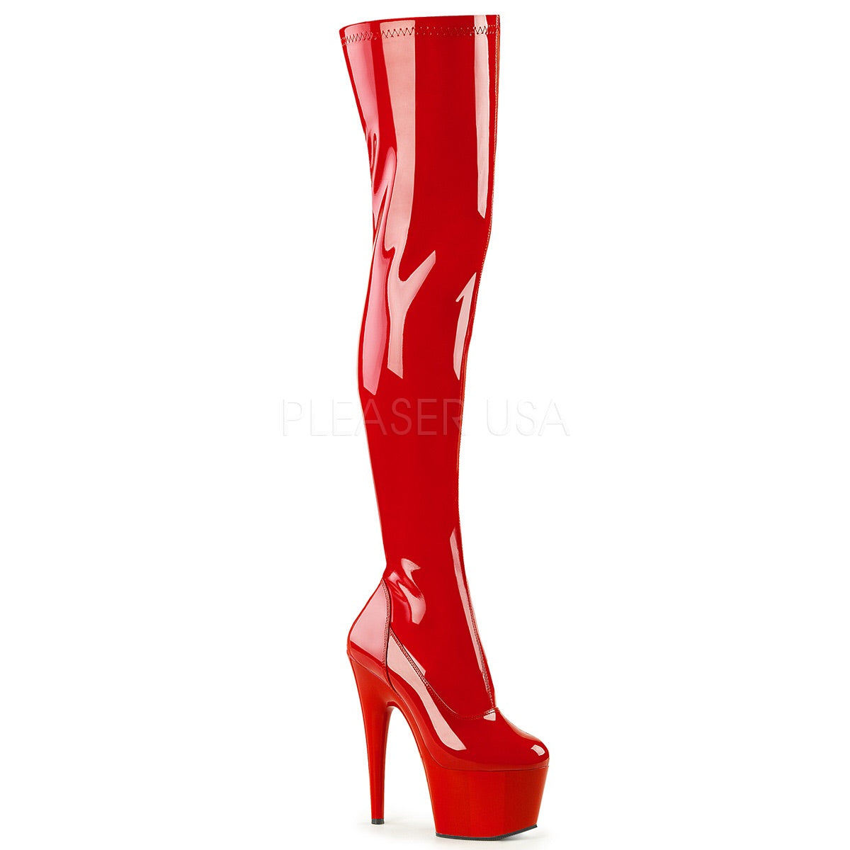 7" Plain Stretch Thigh Boots ADORE3000 - PlaythingsMiami