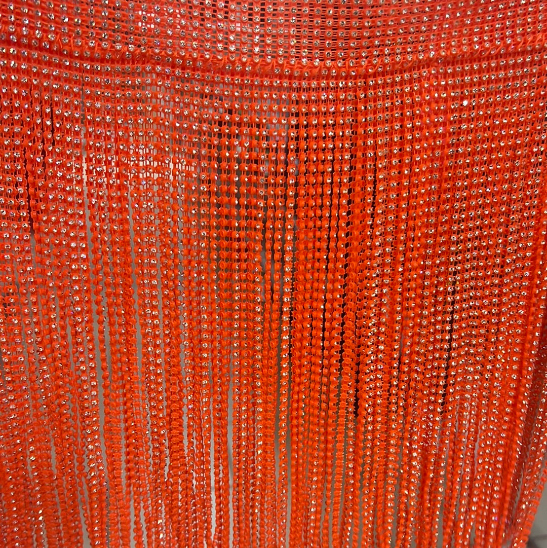 Rhinestone Fringe Skirt many colors