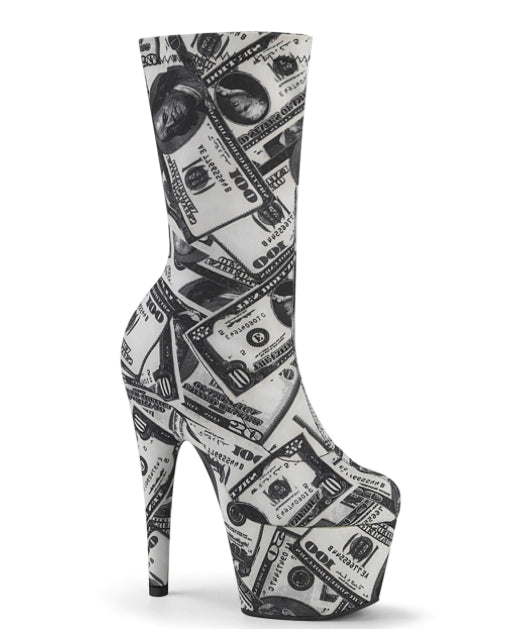 Boots 7 inch heels Dollar Print