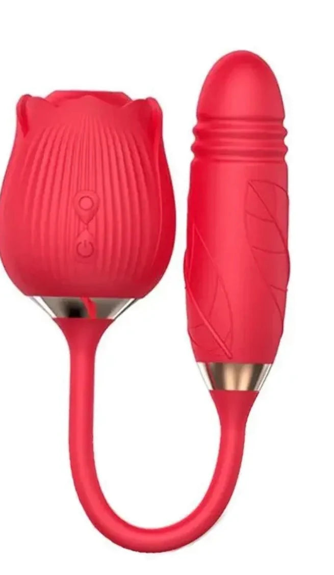 Rose suction with Vibrating Tail toy