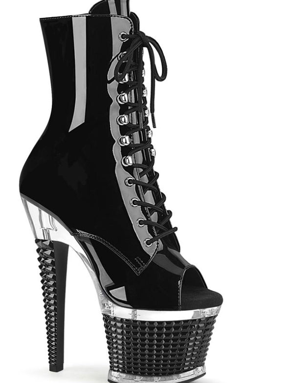 Boots Open Toe Mid Calf 7 inch heels