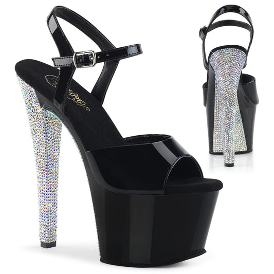 Silver Full Bottom Rhinestone Heels