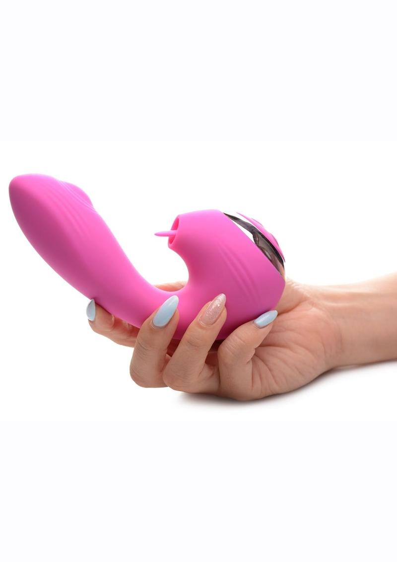 Inmi Shegasm Licking G-Throb Rechargeable Silicone Rabbit Vibrator