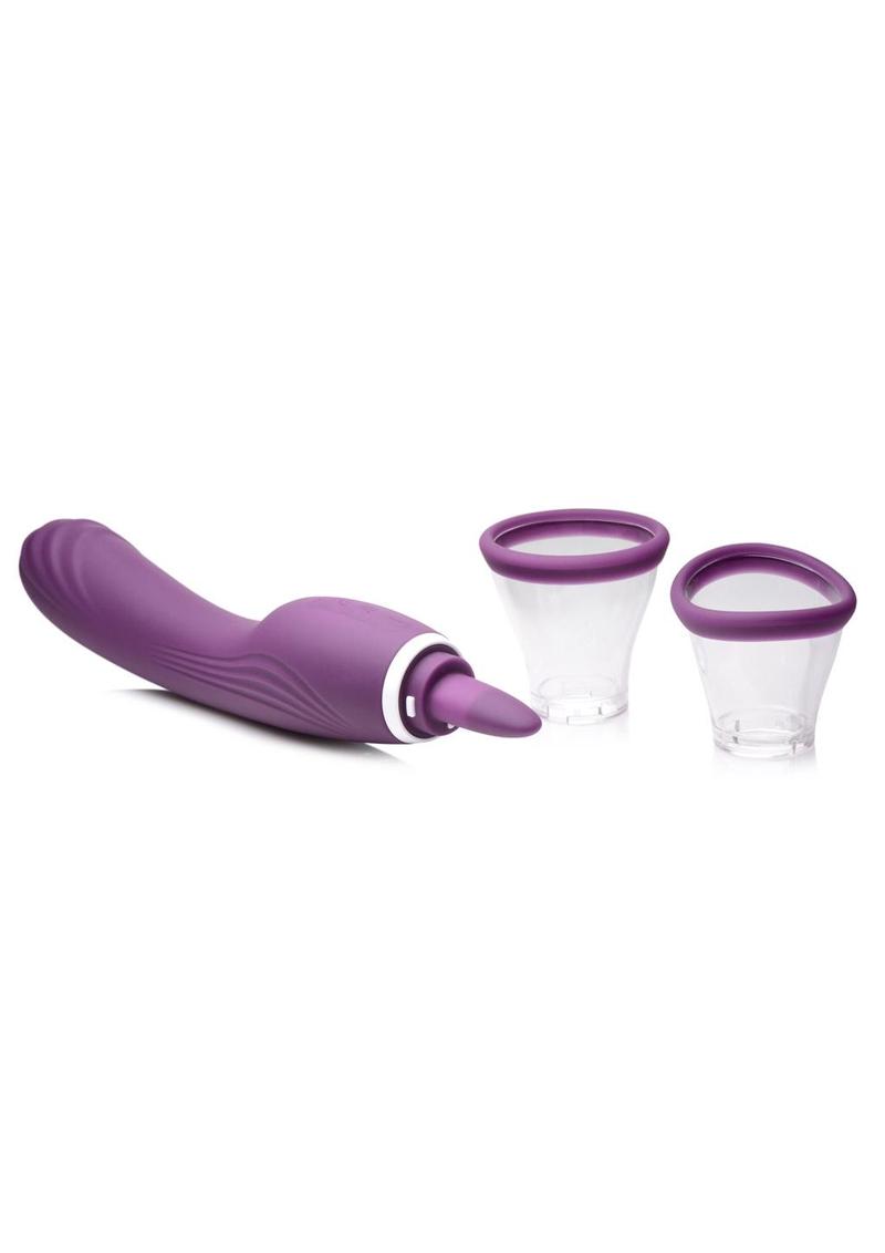 Inmi Shegasm Rechargeable Silicone Licking and Sucking Vibrator