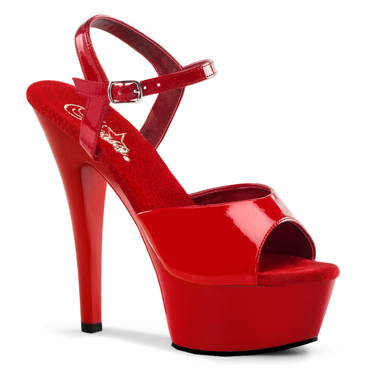 6 inch Stiletto Heel Ankle Strap Platform Sandal