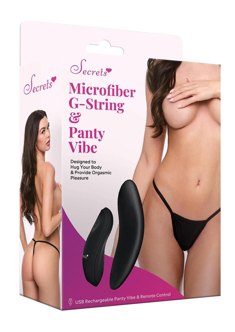 Lace Panty and Rechargeable Remote Vibe - Black - One Size