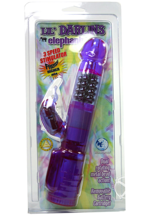 Lil Darlins Elephant Waterproof Vibrator - Lavender/Purple