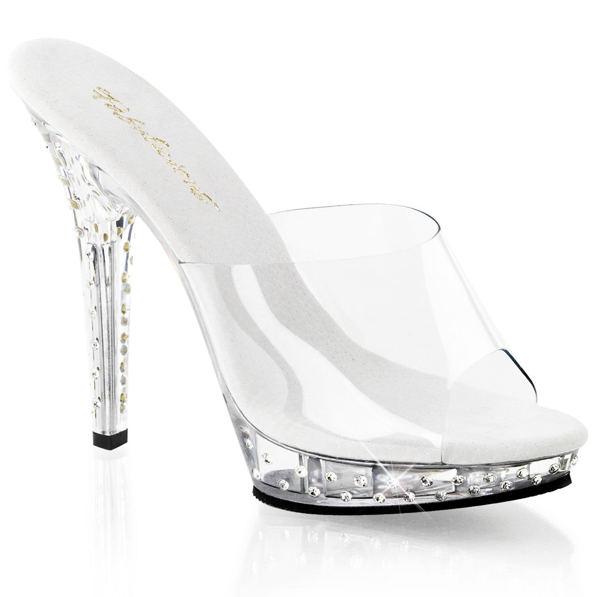 5" Heel Rhinestone Studded Platform - PlaythingsMiami