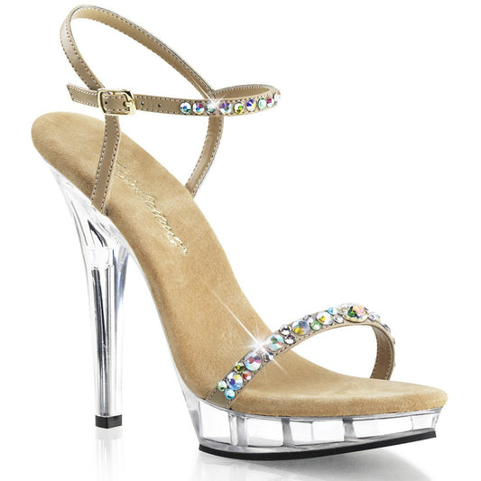 Bare it Clear/Nude Sandal with Stones│Heels - PlaythingsMiami