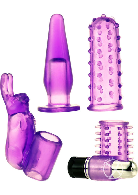 ME YOU US 4play Couples Kit with Bullet and Sleeves - Purple