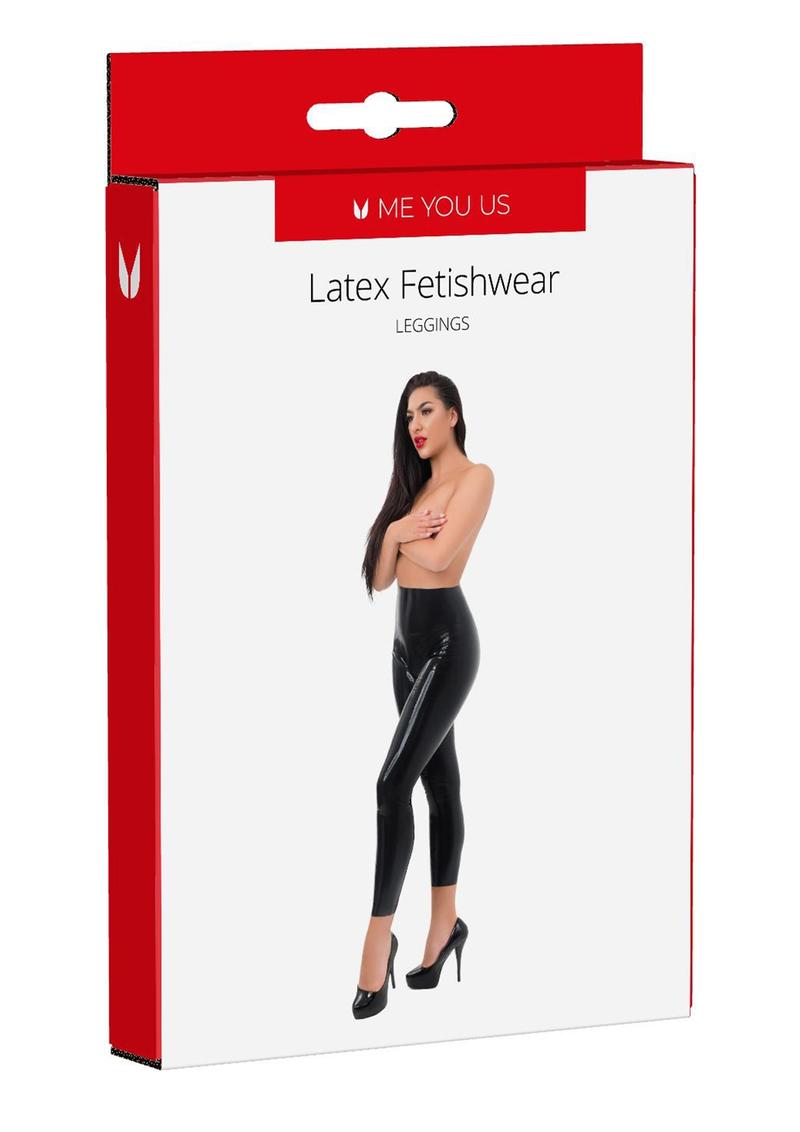 ME YOU US Latex Leggings - Black - Small