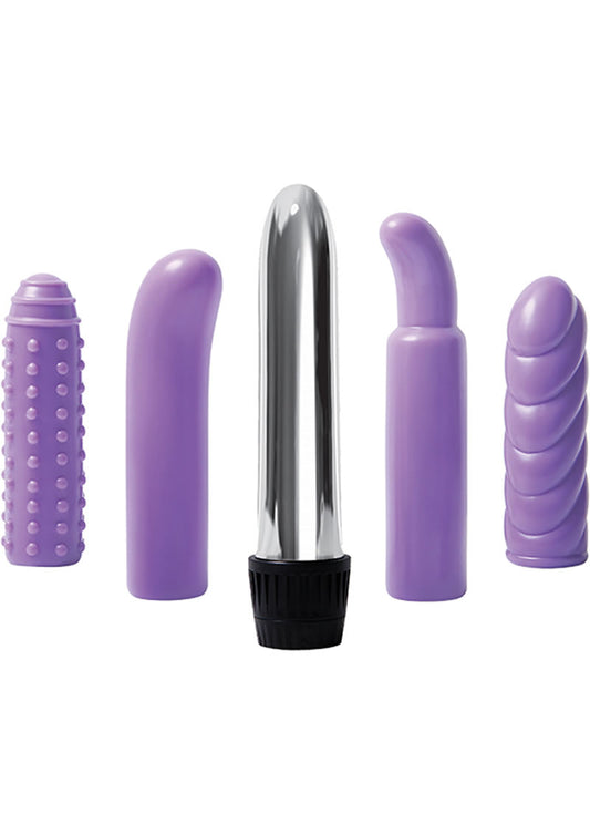 Multi Sleeve Vibrator - Purple - 4 Piece Kit