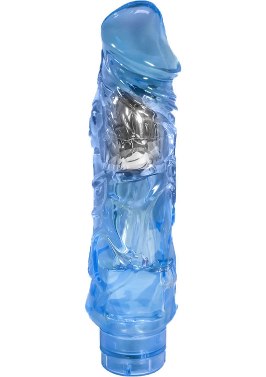 Naturally Yours Wild Ride Vibrating Dildo - Blue - 9in