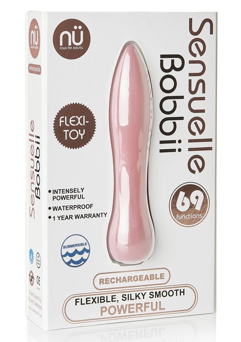 Nu Sensuelle Bobbii Rechargeable Silicone Bullet - Millennial Pink/Pink