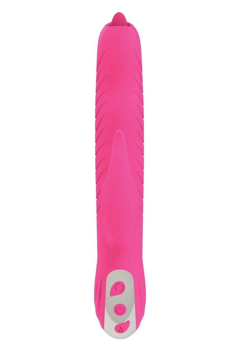 Passion Dolphin Heat Up Rechargeable Silicone Rabbit Vibrator