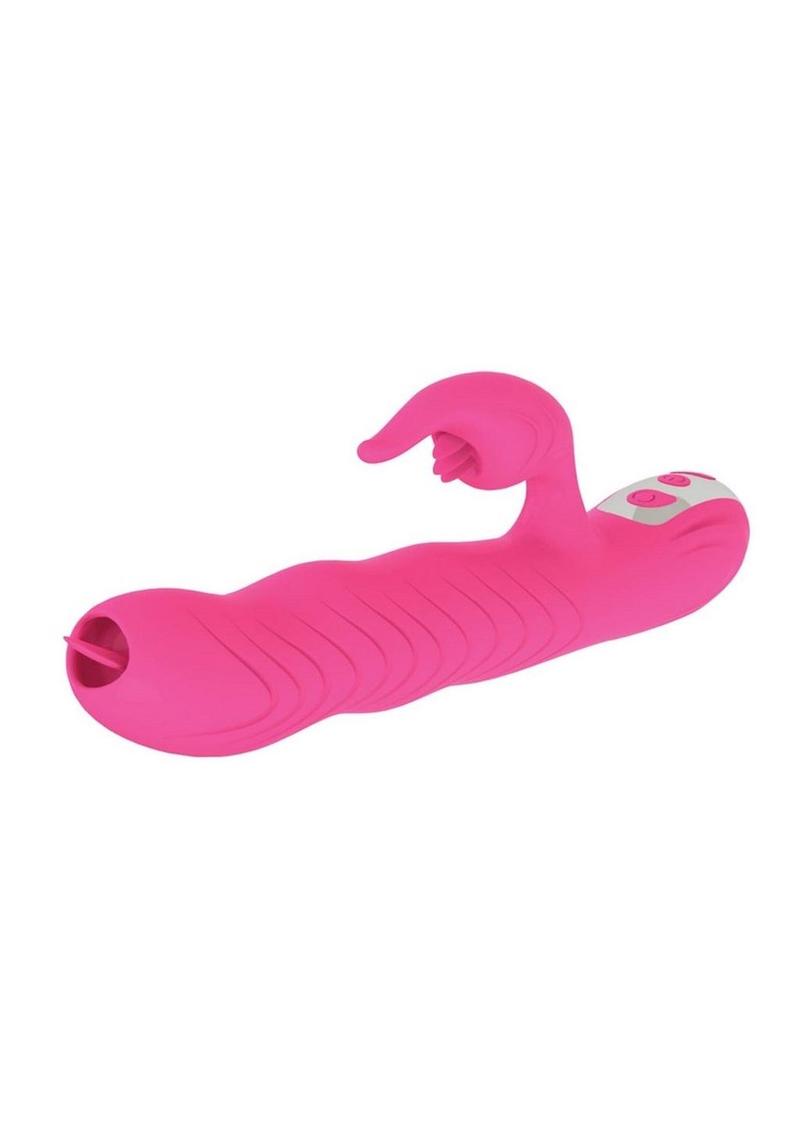 Passion Dolphin Heat Up Rechargeable Silicone Rabbit Vibrator