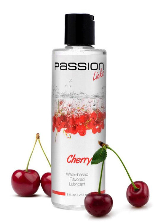 Passion Licks Cherry Water Based Flavored Lubricant - 8oz