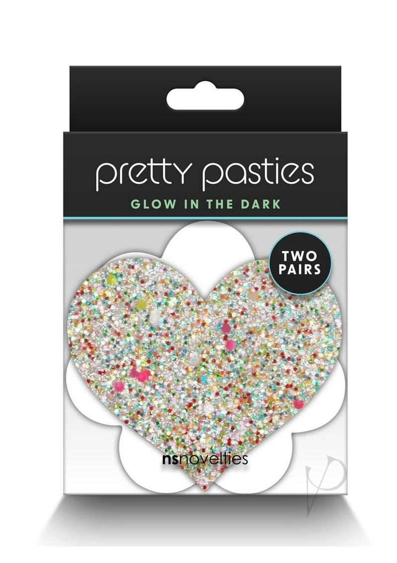 Pretty Pasties Heart and Flower - Glow In The Dark/Multicolor