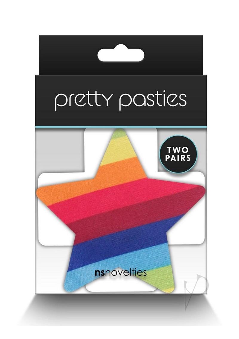 Pretty Pasties Pride Cross and Star - Multicolor/Rainbow
