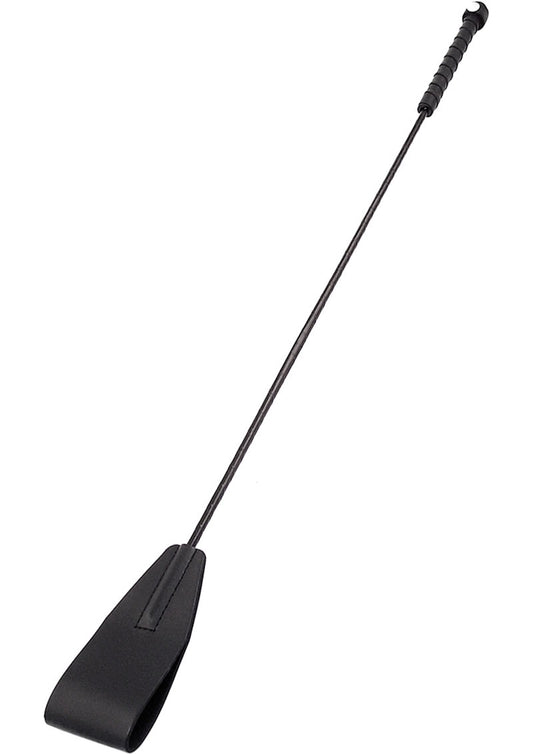 Rouge Fifty Times Hotter Leather Riding Crop - Black