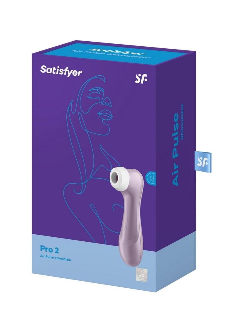 Satisfyer Pro 2 Generation 2 Rechargeable Silicone Clitoral Stimulator - Purple - 6.5in