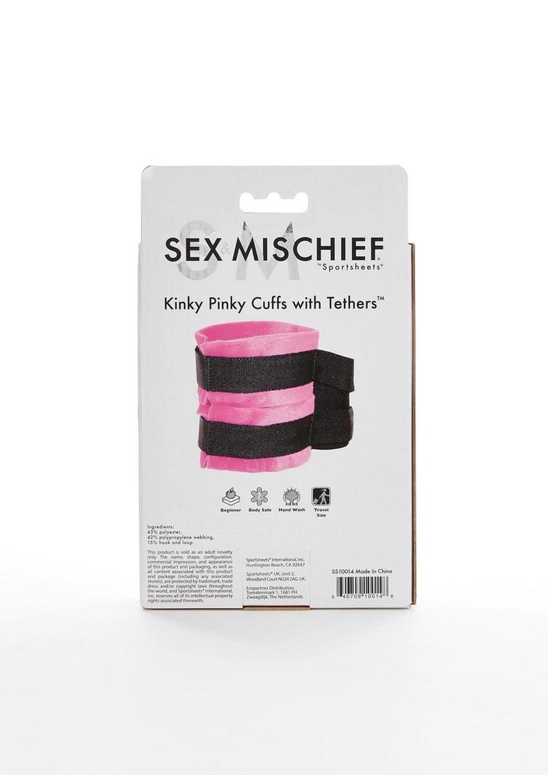 Sex and Mischief Kinky Pinky Cuffs with Tethers