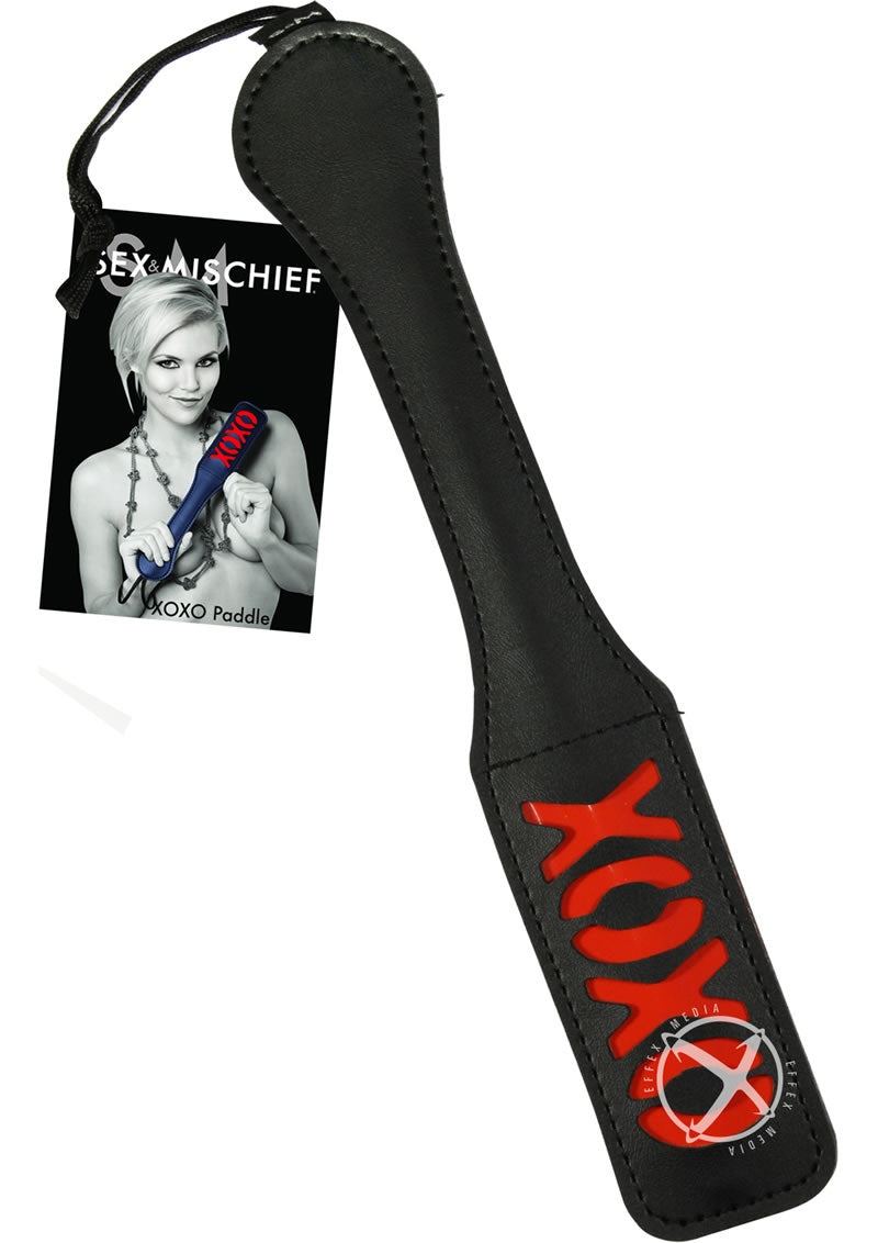 Sex and Mischief Xoxo Paddle - Black - 12in