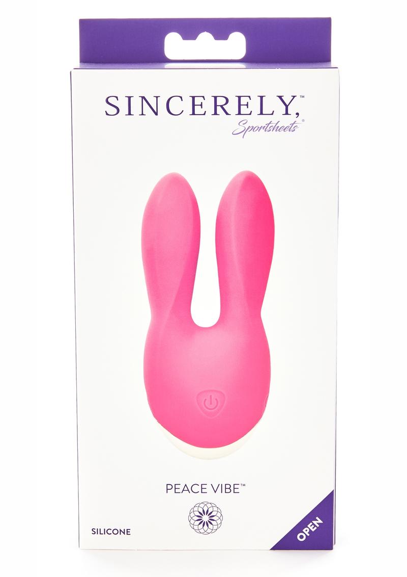 Sincerely Peace Vibe Silicone Rechargeable Vibrator - Pink