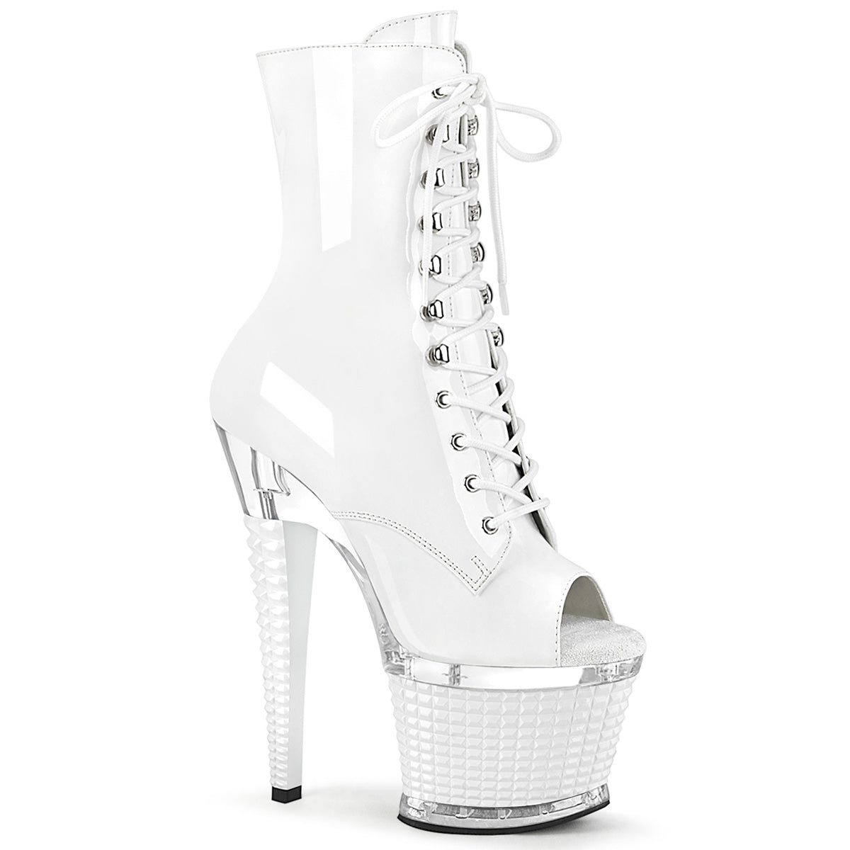 Boots Open Toe Mid Calf 7 inch heels