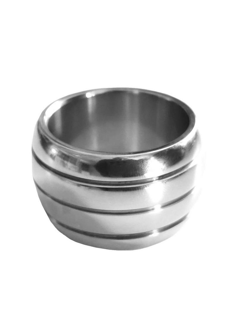 Stainless Steel Round Cock Ring - Silver - 45mm