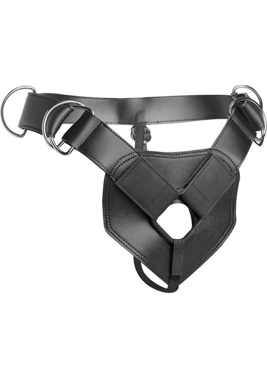Strap U Flaunt L Strap-On Harness System W/3 O Rings - Black