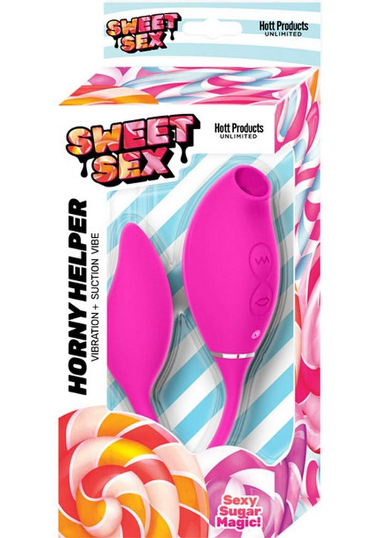Sweet Sex Horny Helper Rechargeable Silicone Stimulator - Magenta/Purple