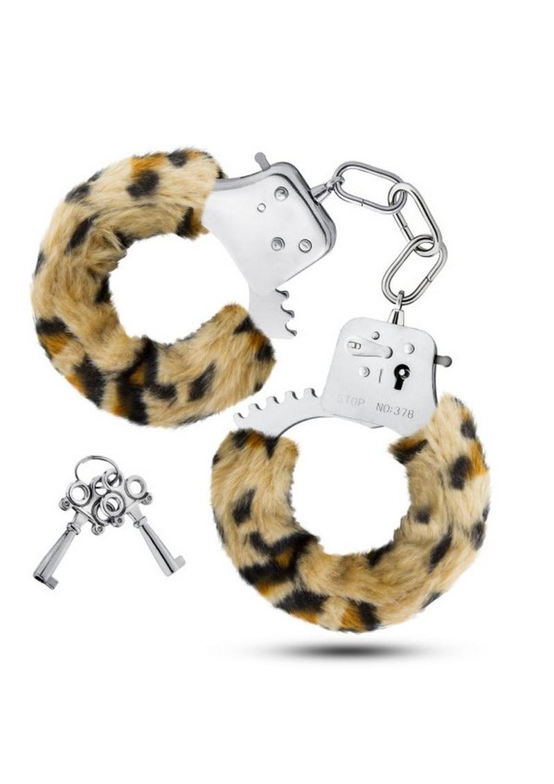 Temptasia Faux Fur Cuffs - Animal Print/Leopard