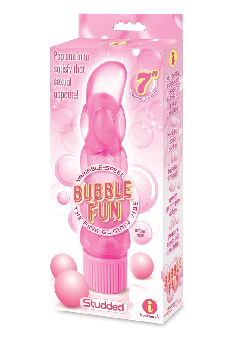 The 9's - Bubble Fun Studded 7in Vibrator - Pink