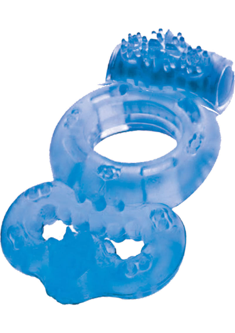 The Macho Double Ring Vibrating Ball and Cock Ring The Macho Double Ring Vibrating Ball and Cock Ring
